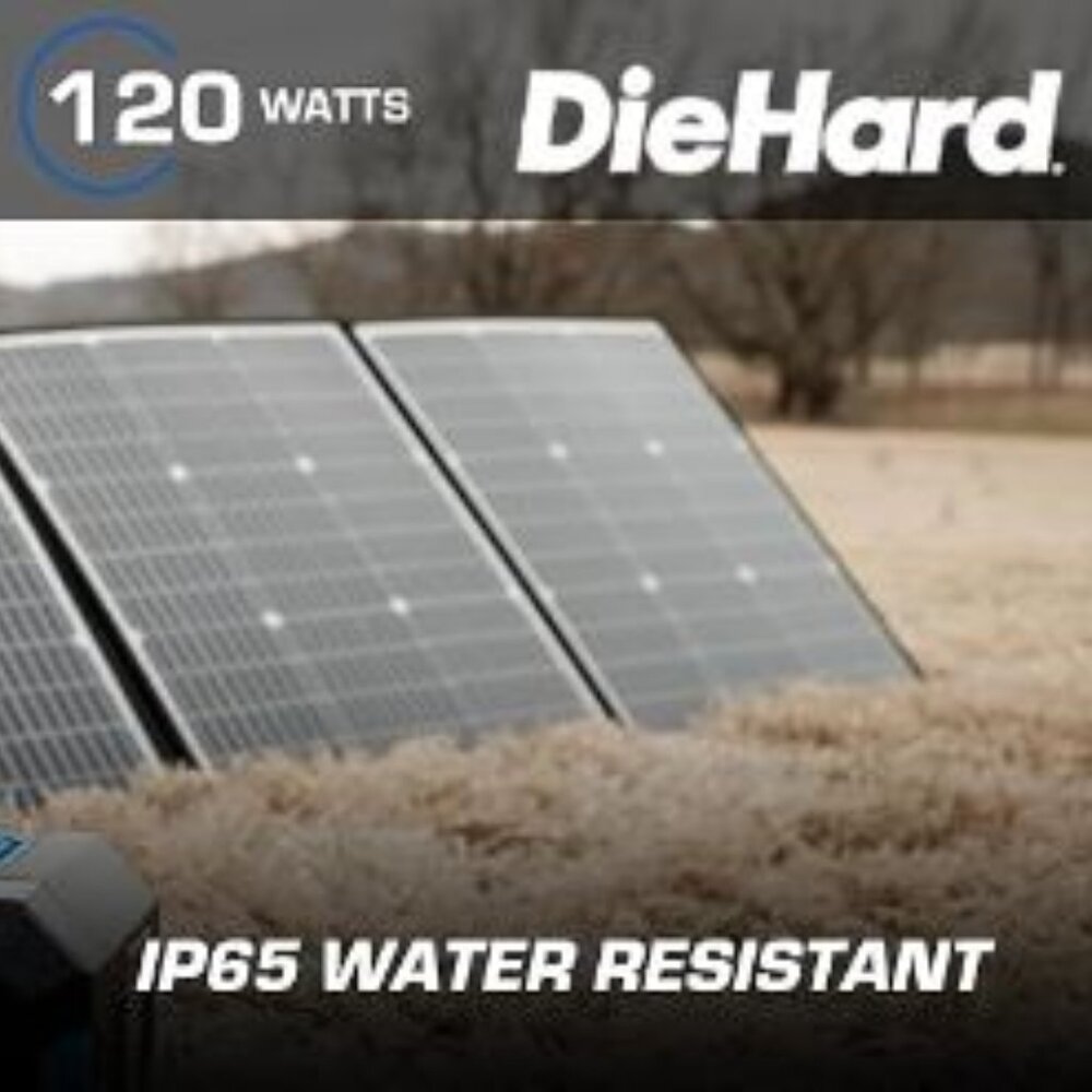 DieHard Solar Panel, 120-Watt, Foldable, Flexible, Lightweight, Portable - Desig